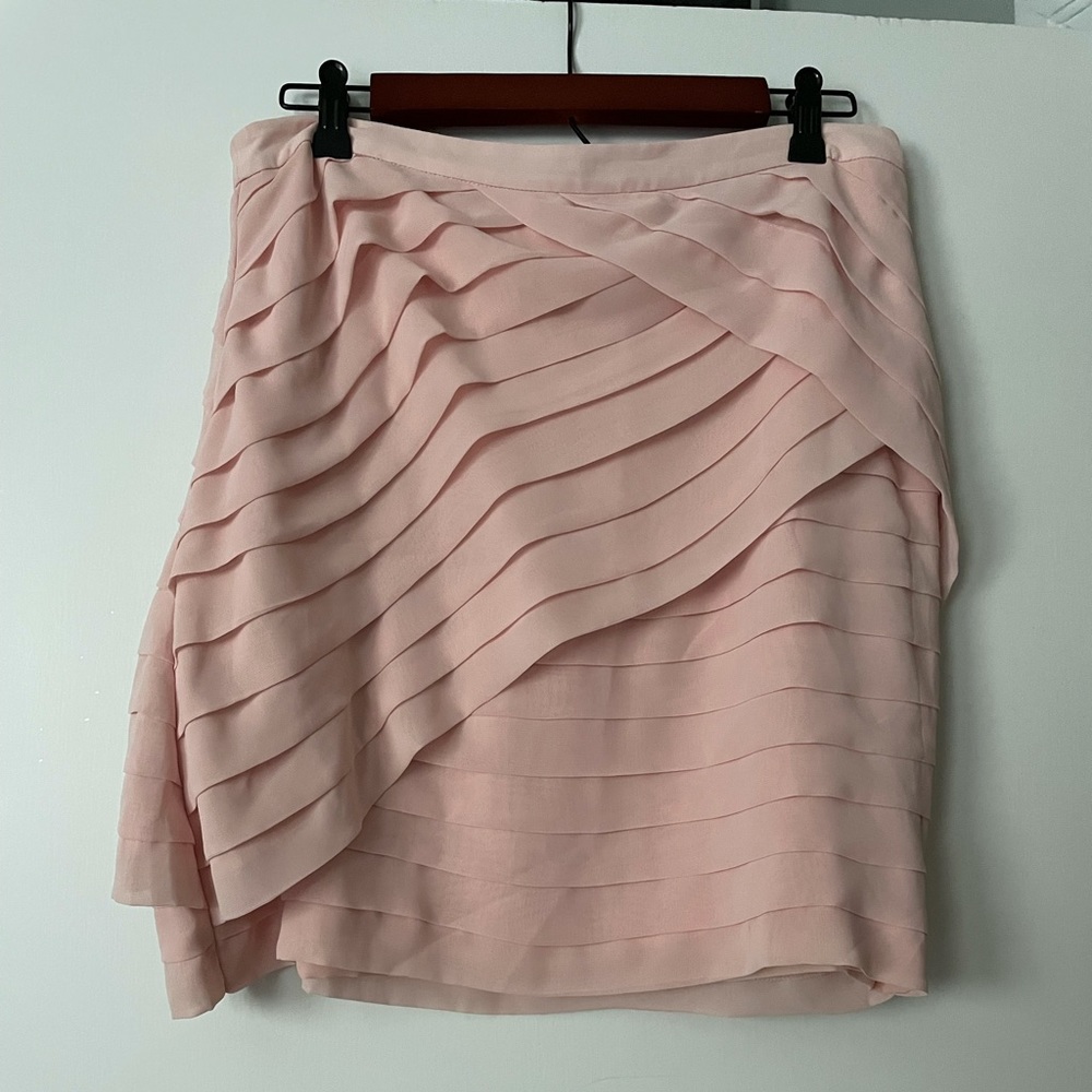 New York and company pink ruffles skirt size 10